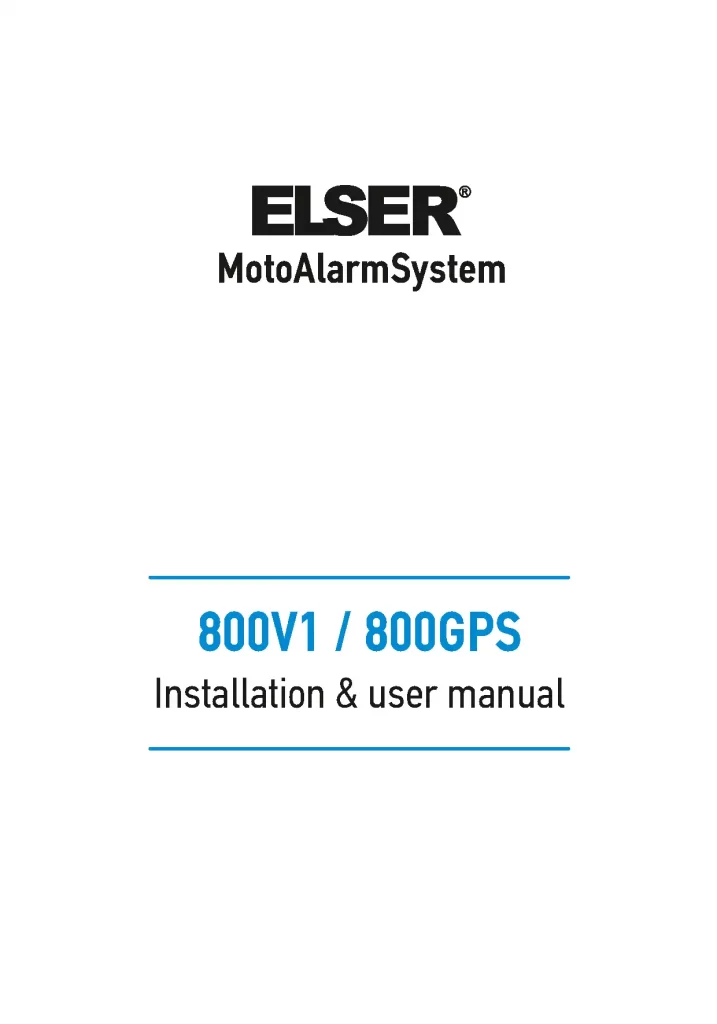 elser 800GPS installation manual ENG 1